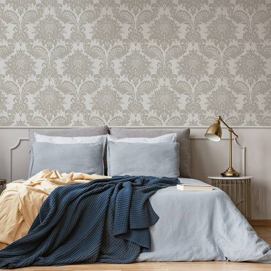 【切売】輸入壁紙 Graham & Brown(グラハム・アンド・ブラウン) / INDULGENCE / ARCHIVE DAMASK GREY 119972