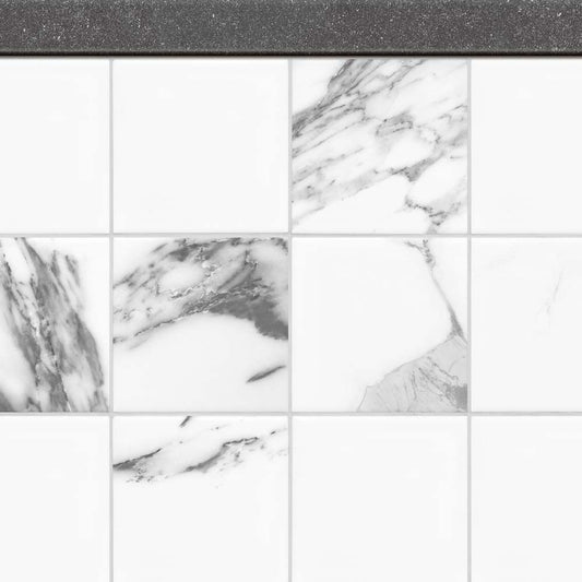 【サンプル】はがせる壁紙 シールタイプ Room No.0 ローワーウォールシート Lower wall sheet Marble Tiles Black TRN-LWS16