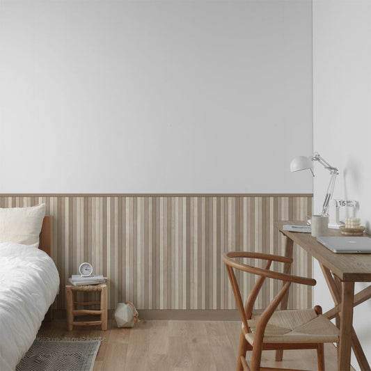 はがせる壁紙 シールタイプ ローワーウォールシート Lower wall sheet ミックスウッド ブラウン TST-LWS20