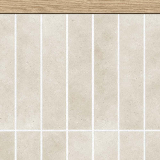 【サンプル】はがせる壁紙 シールタイプ SLOW TiME ローワーウォールシート Lower wall sheet 素焼きタイル ベージュ TST-LWS30