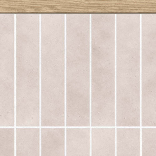 【サンプル】はがせる壁紙 シールタイプ SLOW TiME ローワーウォールシート Lower wall sheet 素焼きタイル ピンクベージュ TST-LWS32