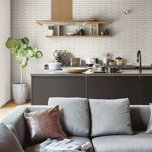 生のり付き【10mパック】国産壁紙 クロス / シンコール / タイル柄 BA-7225