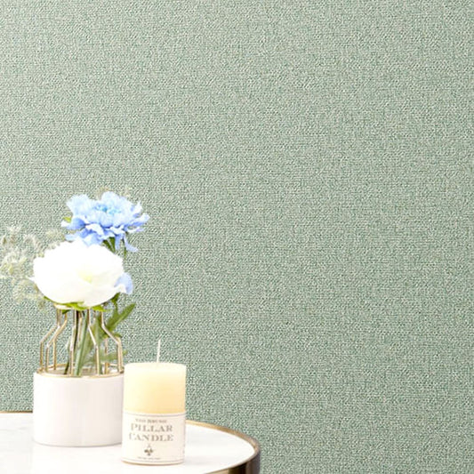 BB-2296 壁紙 のり付き クロス / シンコール / ベスト グリーンの無地【30m+施工道具セット】