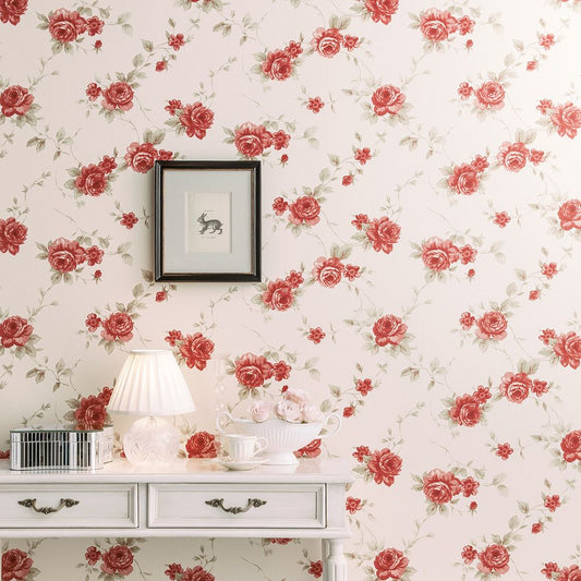 BB-2721 壁紙 のり付き クロス / シンコール / ベスト 花柄【30m+施工道具セット】