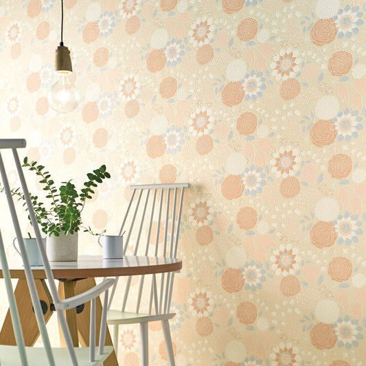 BB-2726 壁紙 のり付き クロス / シンコール / ベスト 花柄【10m+施工道具セット】