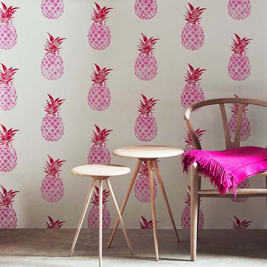 【切売】輸入壁紙 Barneby Gates(バーナビー・ゲイツ) / Pineapple Red/Pink BG1200201