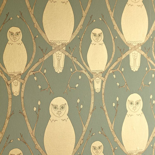 【切売】輸入壁紙 Abigail Edwards アビゲイル・エドワーズ / Briar Owl Gold