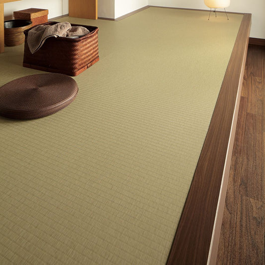 約91cm幅 土足OK ハードタイプ クッションフロア【91cm×10m巻 2本セット】 東リ / 畳 いぐさ柄 CF-3737