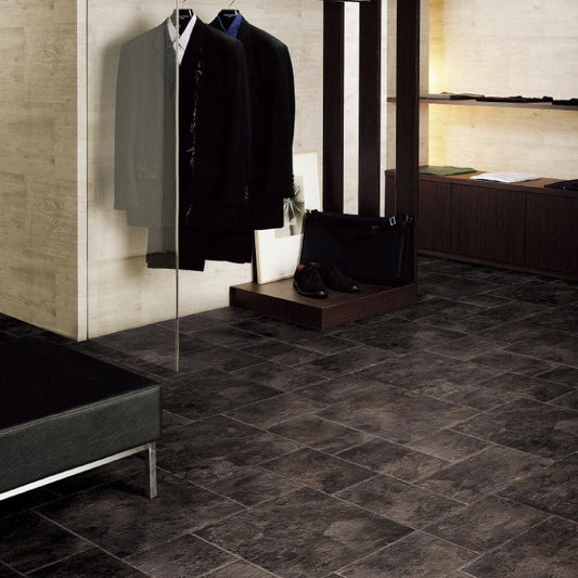 約100cm幅 土足OK ハードタイプ クッションフロア【100cm×10m巻 2本セット】 サンゲツ / タイル柄 CM-12256