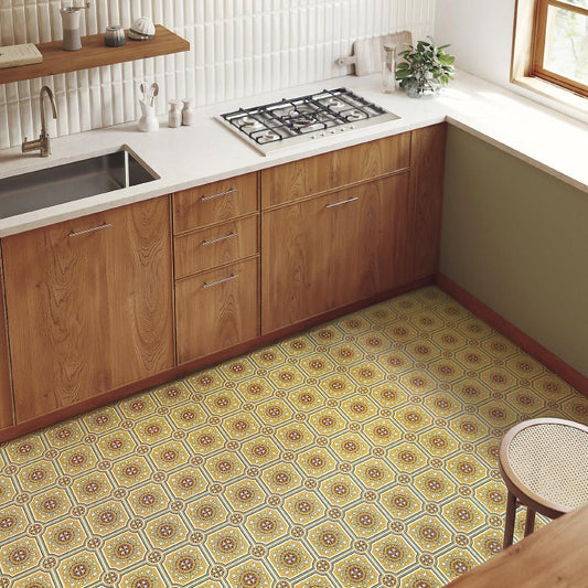 約91cm幅 住宅用 クッションフロア【91cm×10m巻 2本セット】 サンゲツ / タイル柄 HM-12168