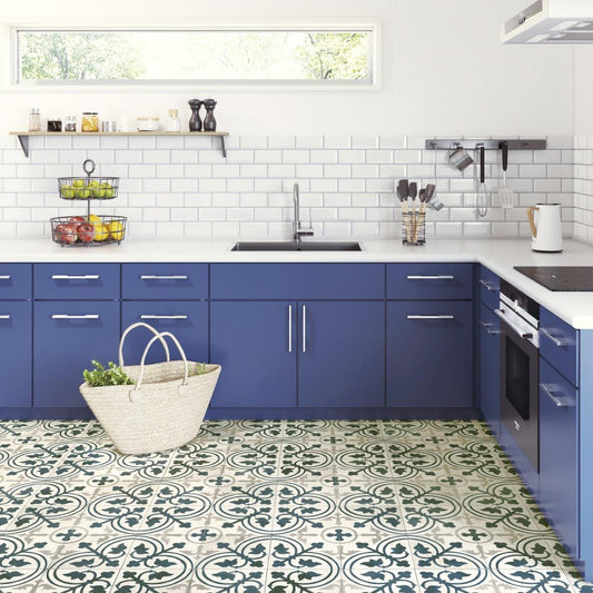 約91cm幅 住宅用 クッションフロア【91cm×10m巻 2本セット】 サンゲツ / タイル柄 HM-12178