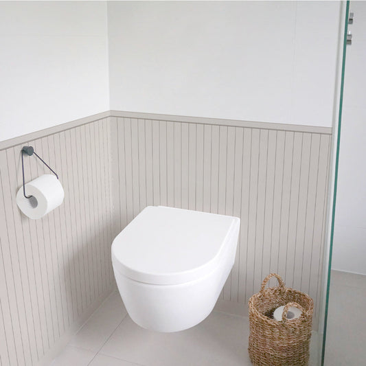 拭ける腰壁シート カラーウッド アイボリー (100cm×41cm 3枚セット) 貼ってはがせる Hatte me! (ハッテミー)