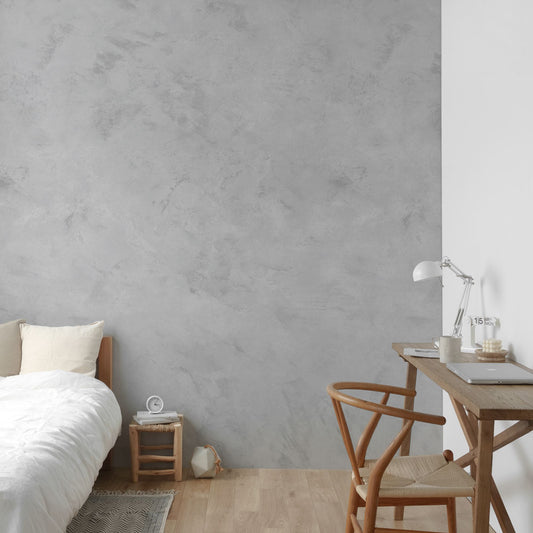 貼りやすいフリース壁紙(のりなし) SLOW TiME Lime Wash (49cm×2.5mサイズ) NST-LW01 Gray