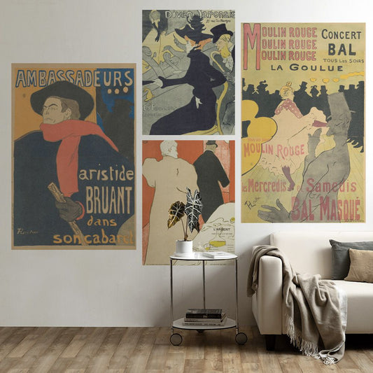 セット買いで超お得! Hattan Art Poster ハッタン アートポスター アソートパック パリに恋するロートレックセット