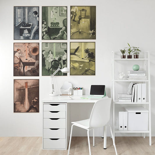 セット買いで超お得! Hattan Art Poster ハッタン アートポスター アソートパック 管理人の息子が地下室でロケットを発射した末セット