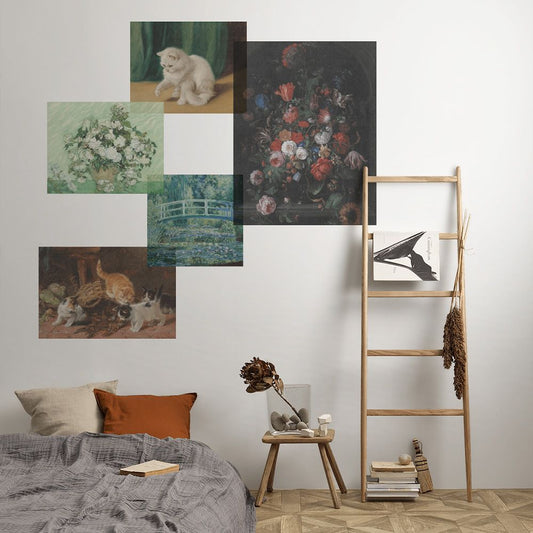 セット買いで超お得! Hattan Art Poster ハッタン アートポスター アソートパック 子猫なお花セット