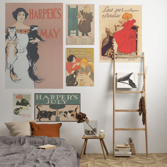 セット買いで超お得! Hattan Art Poster ハッタン アートポスター アソートパック みけねこあつめセット