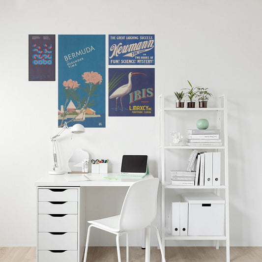 セット買いで超お得! Hattan Art Poster ハッタン アートポスター アソートパック ブルー好きセット