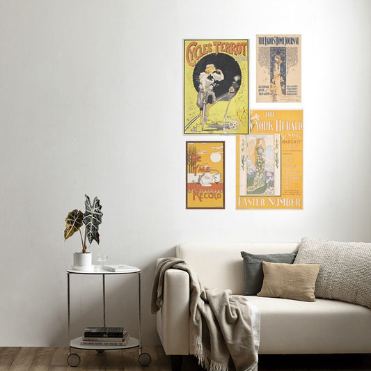 セット買いで超お得! Hattan Art Poster ハッタン アートポスター アソートパック 気分はイエローセット