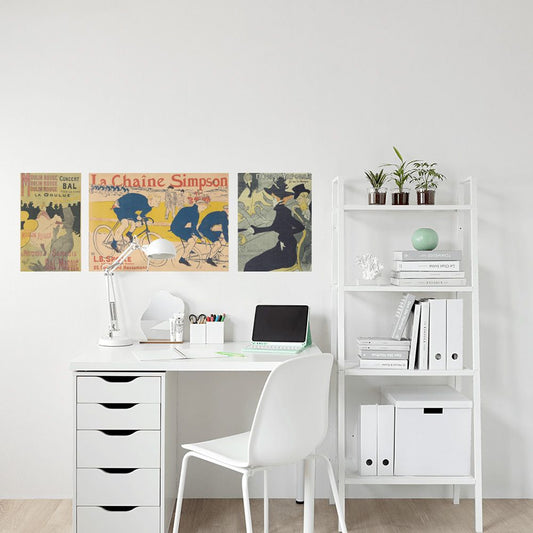 セット買いで超お得! Hattan Art Poster ハッタン アートポスター アソートパック 色で選ぶロートレック-Yellowセット