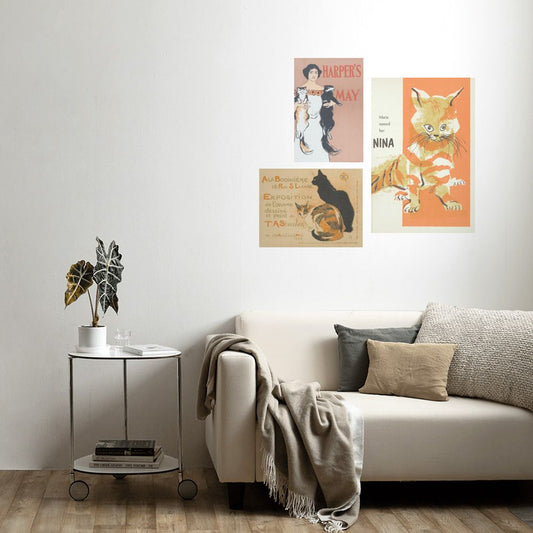 セット買いで超お得! Hattan Art Poster ハッタン アートポスター アソートパック ねこさんセット