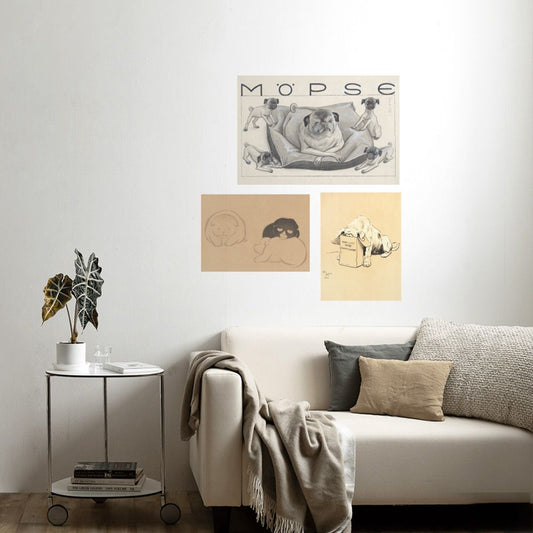 セット買いで超お得! Hattan Art Poster ハッタン アートポスター アソートパック わんこさんセット