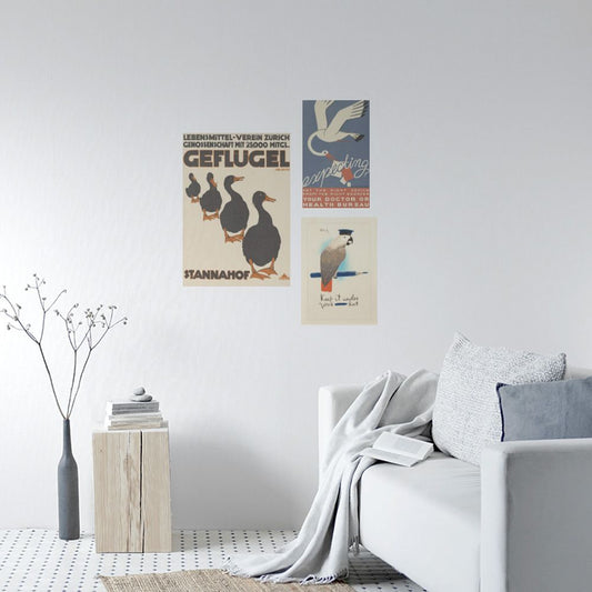 セット買いで超お得! Hattan Art Poster ハッタン アートポスター アソートパック とりさんセット