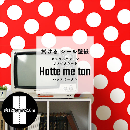 貼ってはがせる カスタムシール壁紙 「Hatte me tan(ハッテミータン)」 リメイクシート (65cm×2.6mサイズ 2枚セット)