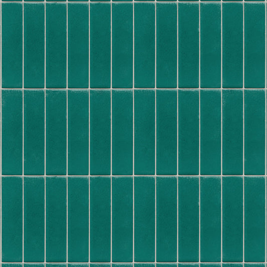 【サンプル】貼ってはがせるリメイクシート「Hatte me! (ハッテミー)」 ビルヂングタイル BLDG-08 / エメラルド