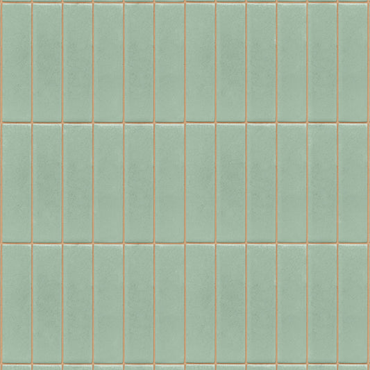 【サンプル】貼ってはがせるリメイクシート「Hatte me! (ハッテミー)」 ビルヂングタイル BLDG-10 / セラドン