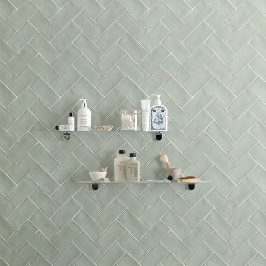 貼ってはがせる シール壁紙 「Hatte me! (ハッテミー)」 リメイクシート ヘリンボーンタイル柄 (65cm×2.6mサイズ) HBTL-06 / セージグリーン