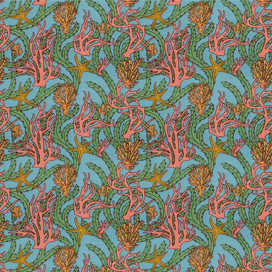 【サンプル】貼ってはがせるリメイクシート「Hatte me! (ハッテミー)」 復刻図案集 MVCO-01 / サンゴ カラフル