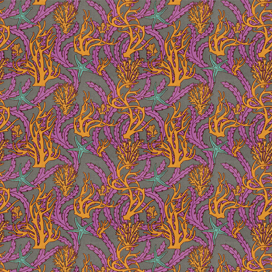 【サンプル】貼ってはがせるリメイクシート「Hatte me! (ハッテミー)」 復刻図案集 MVCO-02 / サンゴ サイケ