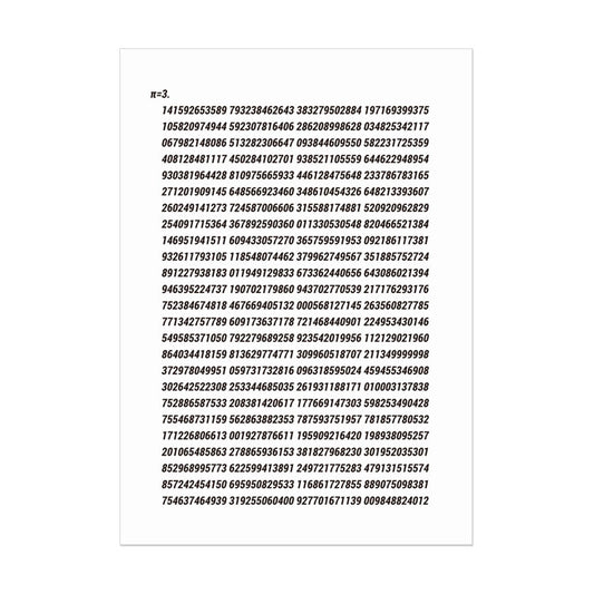 お風呂にも貼れる ポスターステッカー Hatte me Study ハッテミースタディ(A3サイズ) 数字 / 円周率