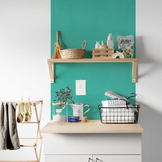 貼ってはがせる シール壁紙 「Hatte me! Palette (ハッテミーパレット)」 リメイクシート Cool クール (65cm×2.6mサイズ) 50 アクアマリン