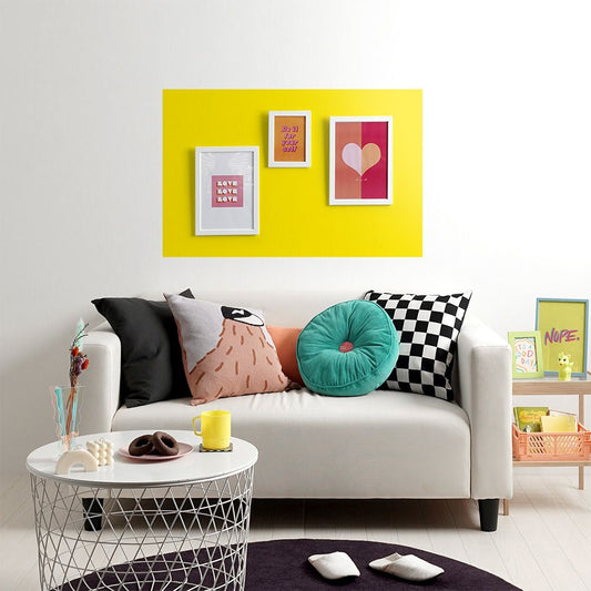 貼ってはがせる シール壁紙 「Hatte me! Palette (ハッテミーパレット)」 リメイクシート Vivid ヴィヴィッド (65cm×1mサイズ) 66 イエロー