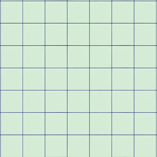 【サンプル】貼ってはがせるリメイクシート「Hatte me! (ハッテミー)」 すっきりタイル/ポップ PSQT-12 / ミント×ブルー