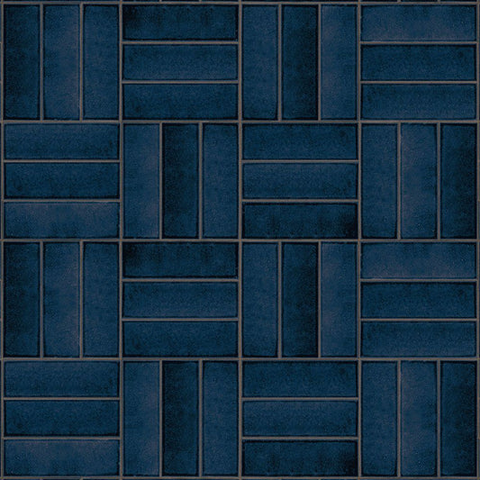 【サンプル】貼ってがせるリメイクシート「Hatte me! (ハッテミー)」レトロタイル柄 RTAB-01 / アルボル ブルー