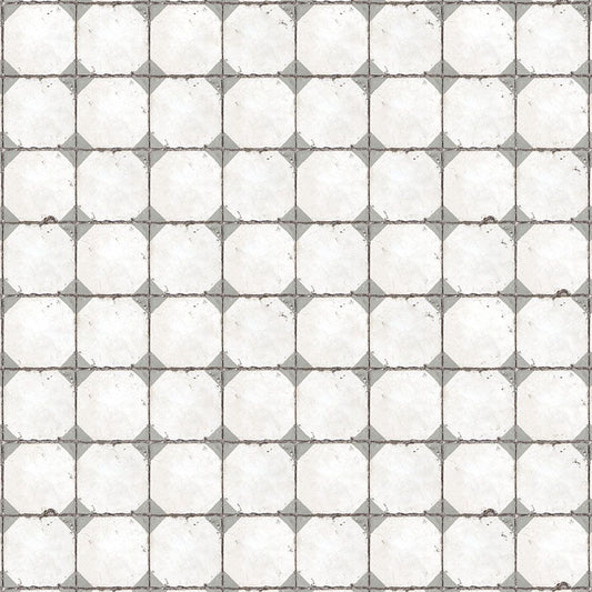 【サンプル】貼ってがせるリメイクシート「Hatte me! (ハッテミー)」レトロタイル柄 RTDA-02 / ダイヤ グレー