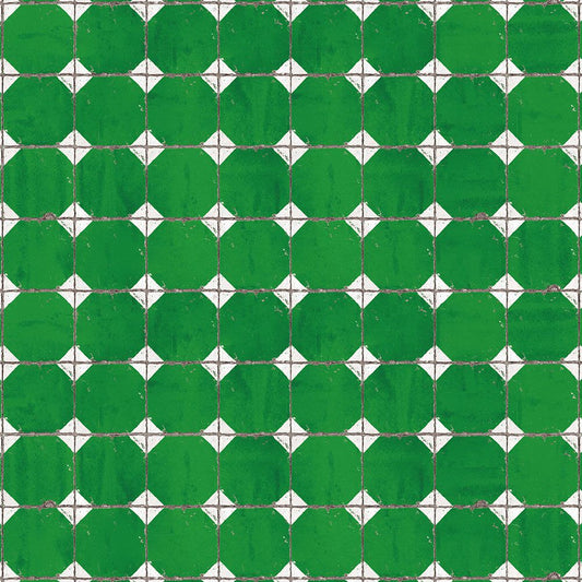 【サンプル】貼ってがせるリメイクシート「Hatte me! (ハッテミー)」レトロタイル柄 RTDA-04 / ダイヤ グリーン