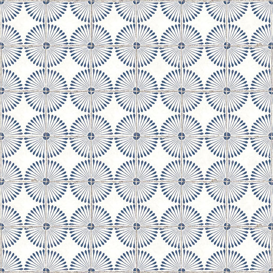 【サンプル】貼ってがせるリメイクシート「Hatte me! (ハッテミー)」レトロタイル柄 RTDY-03 / デイジー ネイビー