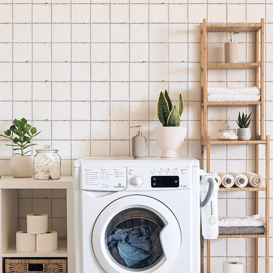 貼ってはがせる シール壁紙 「Hatte me! (ハッテミー)」 リメイクシート レトロタイル柄 (65cm×1mサイズ) RTOL-01 / オーリム ホワイト