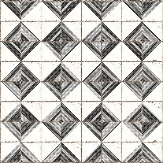 【サンプル】貼ってがせるリメイクシート「Hatte me! (ハッテミー)」レトロタイル柄 RTWG-02 / ウィルガ ホワイト