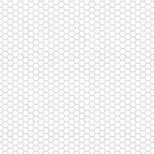 【サンプル】貼ってはがせるリメイクシート「Hatte me! (ハッテミー)」ヘキサモザイク柄 HMOS-01 ホワイト