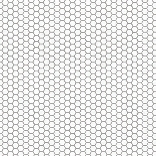 【サンプル】貼ってはがせるリメイクシート「Hatte me! (ハッテミー)」ヘキサモザイク柄 HMOS-02 グレー目地