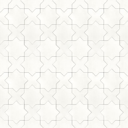 【サンプル】貼ってはがせるリメイクシート「Hatte me! (ハッテミー)」スタークロス柄 STCR-01 ホワイト