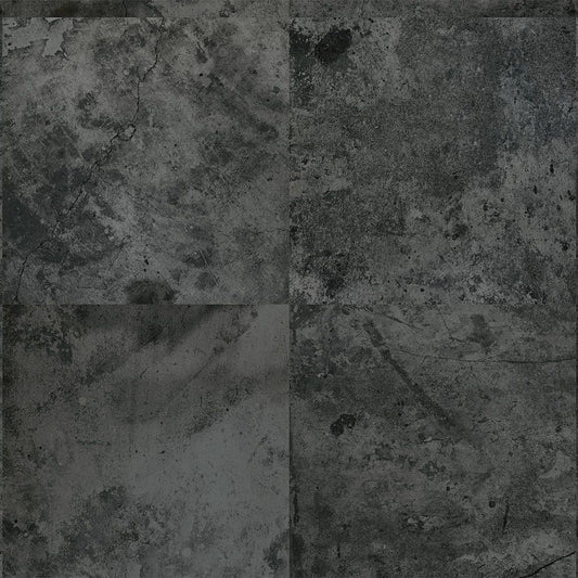 【サンプル】貼ってはがせる 床リメイクシート「Hatte me Floor (ハッテミーフロア)」 コンクリート柄 FL-HCM-03 / グランジブラック