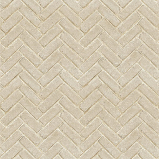 【サンプル】貼ってはがせる 床リメイクシート「Hatte me Floor (ハッテミーフロア)」 ヘリンボーンブリック柄 FL-RHB-02 / ベージュ