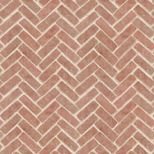 【サンプル】貼ってはがせる 床リメイクシート「Hatte me Floor (ハッテミーフロア)」 ヘリンボーンブリック柄 FL-RHB-04 / オートミール