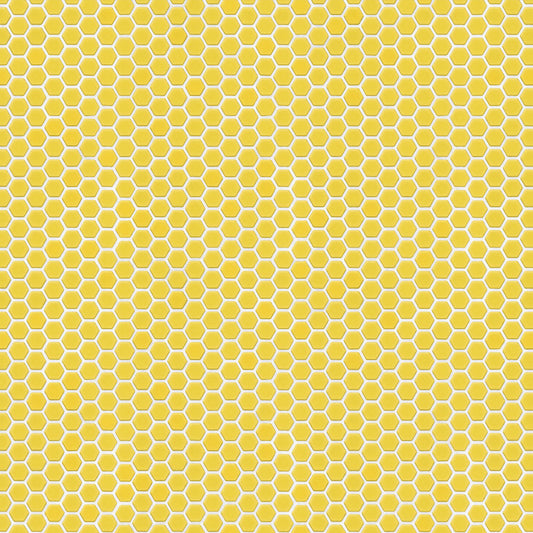 【サンプル】貼ってはがせる 床リメイクシート「Hatte me Floor (ハッテミーフロア)」ヘキサモザイク / イエロー